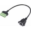 Renkforce RJ45 síťový kabelový adaptér [1x RJ45 zásuvka 8p8c - 1x Svorka] 30 cm černá