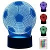 Fotbalová noční lampa 3D LED, 16 barev, dálkové ovládání