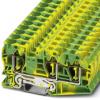 Phoenix Contact Zemnicí blok, řada: ST 0.2mm², 25 mm², Lišta DIN Zelená, Žlutá, počet cest: 3 76A, 24AWG, 4 AWG
