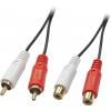 LINDY 35671 cinch audio prodlužovací kabel [2x cinch zástrčka - 2x cinch zásuvka] 2.00 m černá