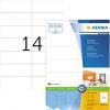 Herma 4674 105 x 42.3 mm papír bílá 1400 ks trvalé univerzální etikety inkoust, laser, kopie 100 listů A4 Herma 4674 105 x 42.3 mm papír bílá 1400 ks trvalé univerzální etikety inkoust, laser, kopie 100 listů A4