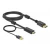 Delock DisplayPort / HDMI / USB kabel Zástrčka HDMI-A, USB-A zástrčka, Konektor DisplayPort 2 m černá 85964 pozlacené kontakty, 4K UHD Kabel DisplayPort Delock DisplayPort / HDMI / USB kabel Zástrčka HDMI-A, USB-A zástrčka, Konektor DisplayPort 2 m černá 85964 pozlacené kontakty, 4K UHD Kabel DisplayPort