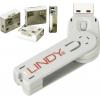 LINDY zámek portu USB USB Port Lock + Key sada 4 ks bílá zámek s klíčem vč. 1 klíče 40454