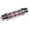 Automobilová žárovka LED, svítivost: 2 lm, řada: LE-0603, Girlanda, 12V dc, barevný tón: Červená JKL Components