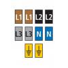 Spona na označování kabelů, řada: WIC Zaklapávací 3 mm x 8mm HellermannTyton Barevný N, L3, L2, L1, Symbol uzemnění 3.8