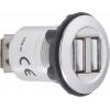 TRU COMPONENTS USB-07 Dvojitý USB vestavný konektor zásuvka, vestavná 2x USB zásuvka typ A ⇔ 2x zásuvka USB typ A Množství: 1 ks