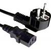Value 19.99.1014 IEC, PC, Monitor, napájecí kabel černá 3 m Zahnutý kabelový vývod
