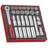 Sada nástrčných klíčů, počet kusů: 27 1/2 in 12 bodů typ buzení Čtvercový Teng Tools Sada nástrčných klíčů, počet kusů: 27 1/2 in 12 bodů typ buzení Čtvercový Teng Tools