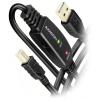 AXAGON USB kabel USB 2.0 USB-B zástrčka 10 m černá pozlacené kontakty, Aktivní se zesílením signálu ADR-210B AXAGON USB kabel USB 2.0 USB-B zástrčka 10 m černá pozlacené kontakty, Aktivní se zesílením signálu ADR-210B