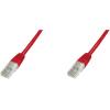 Digitus DK-1511-005/R RJ45 síťové kabely, propojovací kabely CAT 5e U/UTP 0.50 m červená 1 ks