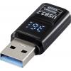 Renkforce USB adaptér [1x USB-A konektor - 1x USB-A zásuvka] USB 3.2 Type A Charging Adapter, PD36W, 10 Gpbs LED displej s nabíjením (napětí/proud/výkon)