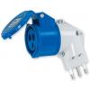 RS PRO Adaptér pro průmyslový napájecí konektor, řada: RS PRO, IP20 barva Modrá, 16A 2P+T, 230V
