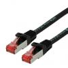 Roline Kat6 Ethernetové kabely, Černá, Nízko dýmivý bezhalogenový 1 m 8, typ pláště: Stíněné Stíněný