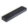 Patice PCB, řada: ESQ, orientace těla: Rovný, rozteč: 2.54 mm Deska-deska, počet kontaktů: 40, počet řad: 2, Průchozí Patice PCB, řada: ESQ, orientace těla: Rovný, rozteč: 2.54 mm Deska-deska, počet kontaktů: 40, počet řad: 2, Průchozí
