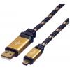 Roline USB kabel USB 2.0 USB-A zástrčka, USB Mini-B zástrčka 1.80 m vícebarevná stíněný 11.02.8822 Roline USB kabel USB 2.0 USB-A zástrčka, USB Mini-B zástrčka 1.80 m vícebarevná stíněný 11.02.8822