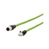 Kabel konektoru, A: Vnější, A: M12, Rovný 4, B: Přímý, B: Vnější, 60V 8, IP65, řada: 142M Metz Connect 1 m Kabel konektoru, A: Vnější, A: M12, Rovný 4, B: Přímý, B: Vnější, 60V 8, IP65, řada: 142M Metz Connect 1 m