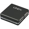 LINDY 42742 4 porty USB Hub černá