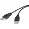 Renkforce USB kabel USB 2.0 USB-A zástrčka, USB-A zástrčka 3.00 m černá pozlacené kontakty RF-4463046