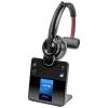 HP Poly Savi 8410 Office Headset otevřená (On Ear) DECT, Bluetooth® mono černá Potlačení hluku regulace hlasitosti, Vypnutí zvuku mikrofonu Počítače