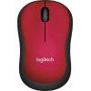 Logitech M185 optická myš, přenos bezdrátový, 3 tlačítko, 1000 dpi, červená