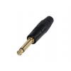 Re-An Products Konektor jack, Kabel, Monofonní zástrčka Vnější, 1/4 in, orientace těla: Rovný, materiál kontaktu: Mosaz,