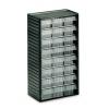 Skladovací jednotka se zásuvkami 24 Šedá Polypropylen Průhledné zásuvky 550 mm x 310mm x 180 mm Treston