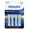 Philips Ultra LR6 tužková baterie AA alkalicko-manganová, 1.5 V, 4 ks Philips Ultra LR6 tužková baterie AA alkalicko-manganová, 1.5 V, 4 ks