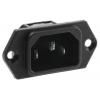 Schurter Konektor IEC C14, orientace těla: Rovný, Montáž do panelu Vnější, 250V 15A Schurter Konektor IEC C14, orientace těla: Rovný, Montáž do panelu Vnější, 250V 15A