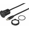 TRU COMPONENTS TC-9534348 Vestavná USB zásuvka zásuvka, vestavná Tloušťka panelu 1-10 mm Množství: 1 ks