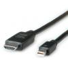 Roline, A: Vnější Mini DisplayPort, B: Vnější HDMI, Polyvinylchlorid DisplayPort Kabely 3 m