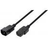 S-Conn IEC kabel [1x IEC zástrčka C14 10 A - 1x IEC C13 zásuvka 10 A] 1.8 m černá