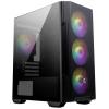 MSI M100R midi tower PC skříň černá 4 předinstalované LED ventilátory, prachový filtr, boční okno