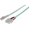 Intellinet 750165 optické vlákno optické vlákno kabel 3.00 m tyrkysová [1x zástrčka LC - 1x zástrčka SC] 50/125 µ Multimode OM3