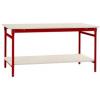Manuflex BB5221.3003 Kompletní servírovací stolek základní stacionárně s Melamin-Platte + mezi dno, Šxhxv: 1500 x 800 x 780 mm rubínově červená