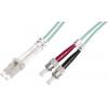 Digitus DK-2531-10/3 optické vlákno optické vlákno kabel 10.00 m tyrkysová [1x zástrčka LC - 1x ST zástrčka] 50/125 µ Multimode OM3