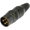 Hicon HI-X3CM-G XLR konektor zástrčka, rovná Pólů: 3 černá 1 ks