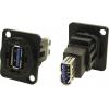 XLR adaptér USB 3.0 zásuvka A na USB B zdířka 3.0 adaptér, vestavný CP30205NMB CP30205NMB Cliff Množství: 1 ks