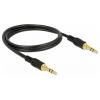 Delock 85547 jack audio propojovací kabel [1x jack zástrčka 3,5 mm - 1x jack zástrčka 3,5 mm] 1 m černá