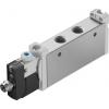 Elektromagnetický ventil 5/2, řada: VUVG G Solenoid, max. průtok: 730L/min Festo 24V dc