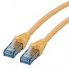 Roline Cat6a Ethernetové kabely, řada: Cat6a, Žlutá, Nízko dýmivý bezhalogenový 1.5 m, typ pláště: Nestíněný Nestíněný