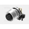 Zásuvka M12 kód A, 4 piny, 90°, na DPS, 60 V / 4 A, IP67