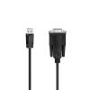 Hama USB 2.0 adaptér [1x USB-A konektor - 1x D-SUB zástrčka 9pólová] 1.5 m dvoužilový stíněný