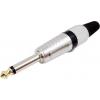 TRU COMPONENTS 1408826 jack konektor 6.35 mm zástrčka, rovná Pólů: 2 mono stříbrná 1 ks