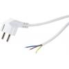 LogiLink napájecí kabel [1x úhlová zástrčka s ochranným kontaktem - 1x kabel s otevřenými konci] 1.50 m bílá