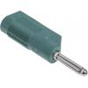 Hirschmann Test & Measurement Banánek, 4 mm, 60V dc, 30A, Zelená, Vnější Šroubová, materiál kontaktu: Mosaz, délka: 56
