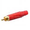 Vidlice RCA ACPR-RED, kovový kryt (Zn), červená, AuCINCH Vidlice RCA ACPR-RED, kovový kryt (Zn), červená, AuCINCH