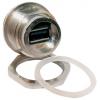 CONEC USB adaptér, řada: 17 Vnitřní, počet portů: 1portový, orientace těla: Rovný USB typu A, 30V, Panel USB 2.0, IP67, CONEC USB adaptér, řada: 17 Vnitřní, počet portů: 1portový, orientace těla: Rovný USB typu A, 30V, Panel USB 2.0, IP67,