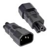 Adaptér IEC C14 na IEC C5, 230 V / 2,5 A, černý