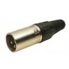 RS PRO Konektor XLR, počet kontaktů: 3, orientace těla: Rovný Vnější, pokovení: Stříbrná, Kabel