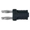 Schutzinger Banánek, 4 mm, 33V ac, 70 V ac, 12A, Černá, Vnější zásuvný modul, délka: 43 mm, pokovení kontaktu: Nikl Schutzinger Banánek, 4 mm, 33V ac, 70 V ac, 12A, Černá, Vnější zásuvný modul, délka: 43 mm, pokovení kontaktu: Nikl